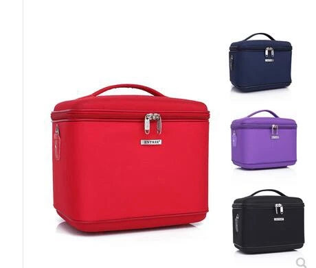 Large Capacity Makeup Organizer Toiletry Cosmetic Bag Women cosmetic suitcase   Makeup Storage Suitcase for make up organizer