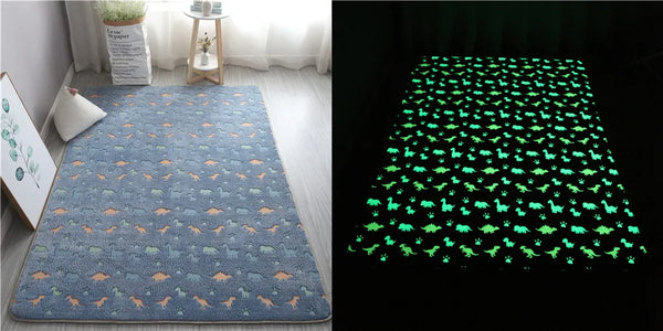 Luminous Area Rug Soft Decorative Play Mat for Kids Room Non-Slip Living Room Carpets Home Decor Carpet with Anti-Slip Bottom