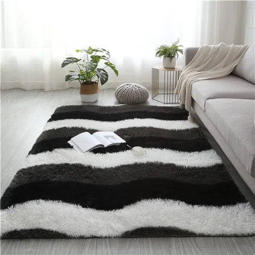 Ultra Soft Shaggy Rugs Fluffy Carpet for Room Non-Slip Modern Plush Area Rugs Rectangular Home Decor Shag Rug Living Room Carpet