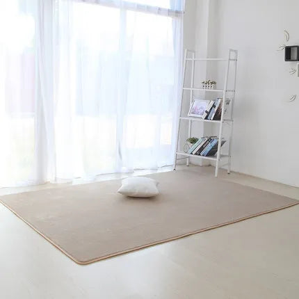 Thickened coral velvet plain carpet non-slip rug living room pad coffee table blanket bedroom cushion bedside yoga mat