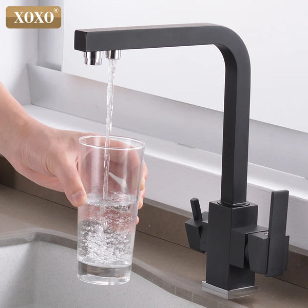 XOXO Filter Kitchen Faucet Drinking Water Cold and Hot Single Hole Chrome  Filter Kitchen Sinks Deck Mounted Mixer Tap 81048