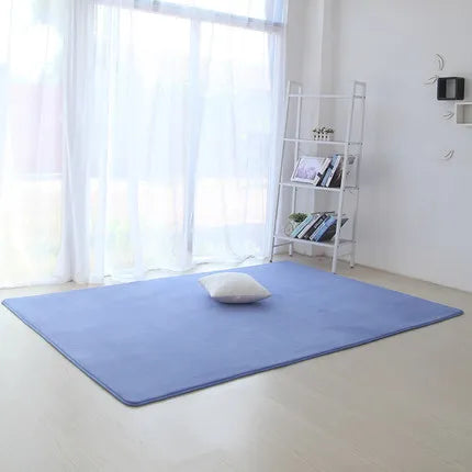 Thickened coral velvet plain carpet non-slip rug living room pad coffee table blanket bedroom cushion bedside yoga mat