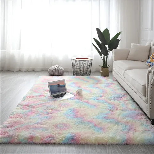 Tie-dye five-pointed star carpet living room coffee table rug room children crawling mat kitchen non-slip carpet Bay window rug