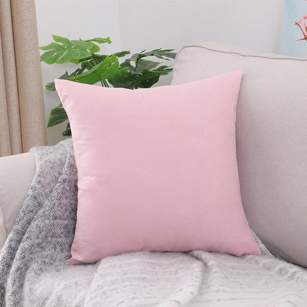 Multiple Sizes Throw Pillow Covers Decorative Suede Cushion Cover Nordic Plain Square Pillow Case for Sofa Bed Home Spring Decor