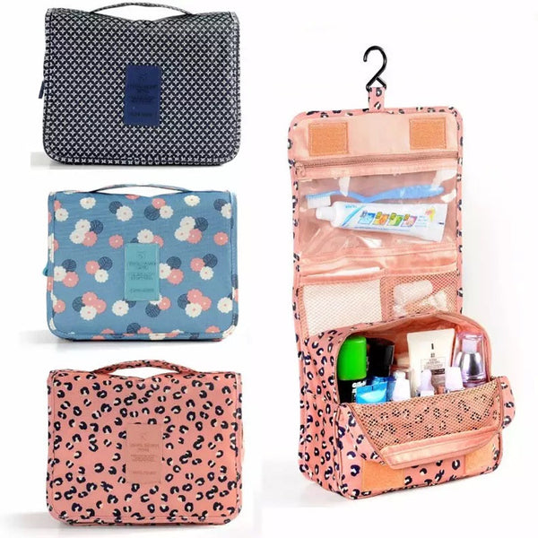 High Capacity Travel Bag Women Makeup Bag Toiletries Organiz