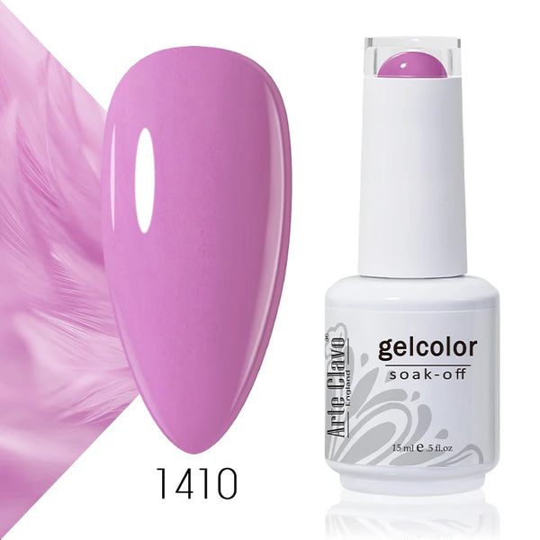 ArteClavo 15ml Nude Pink Colors Gel Nail Polish Hybrid Gel Lak Nail Polish New White Nail Art Vernis Varnish UV Top Manicure Set