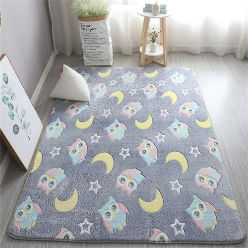Unique Area Rugs Glow in The Dark Rug Luminous Carpet for Kids Bedroom Modern Indoor Rugs for Children Dorm Home Decor Carpets