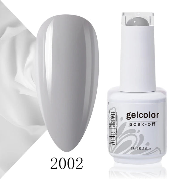 ArteClavo 15ml Nude Pink Colors Gel Nail Polish Hybrid Gel Lak Nail Polish New White Nail Art Vernis Varnish UV Top Manicure Set