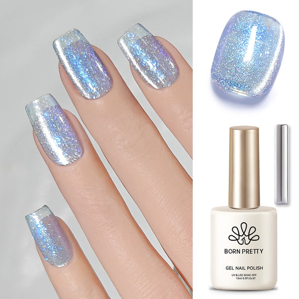 BORN PRETTY 15ml Tuberose Auroras Cat Magnetic Gel Nail Polish Gold Glitter Shine Soak Off UV Gel Nail Art Varnish NailSupplies