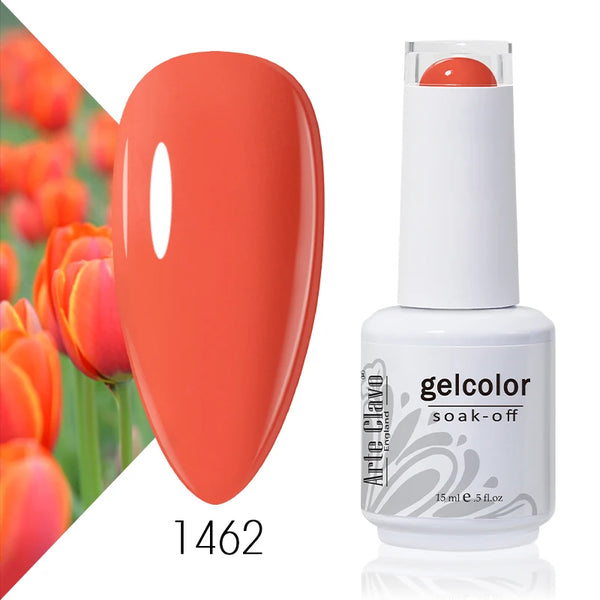 ArteClavo 15ml Nude Pink Colors Gel Nail Polish Hybrid Gel Lak Nail Polish New White Nail Art Vernis Varnish UV Top Manicure Set