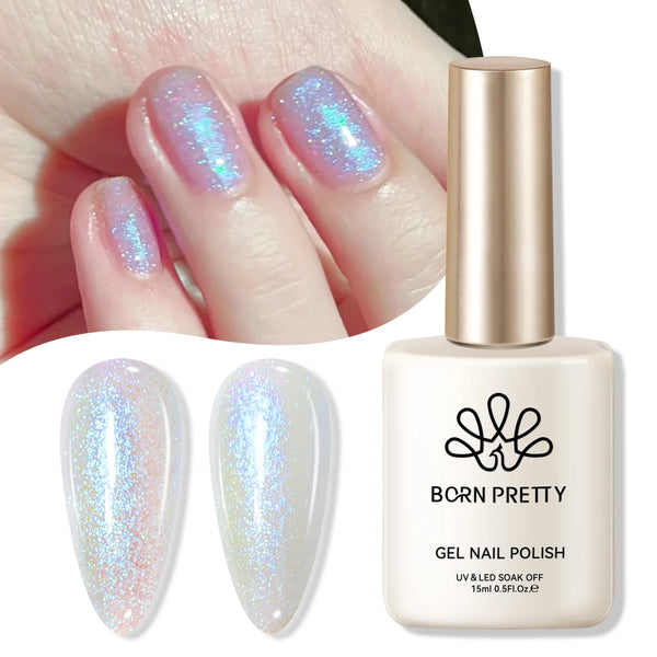 BORN PRETTY 15ml Tuberose Auroras Cat Magnetic Gel Nail Polish Gold Glitter Shine Soak Off UV Gel Nail Art Varnish NailSupplies