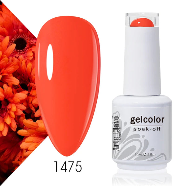 ArteClavo 15ml Nude Pink Colors Gel Nail Polish Hybrid Gel Lak Nail Polish New White Nail Art Vernis Varnish UV Top Manicure Set