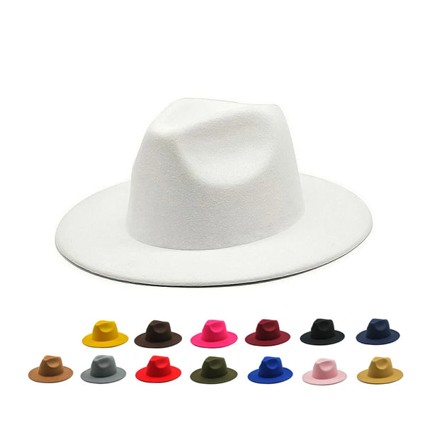Women Fedora Hat Autumn Winter Luxury Men Top Hats Trendy Formal Wedding Decorate Black Green White Panama Cap Fedoras Gorras