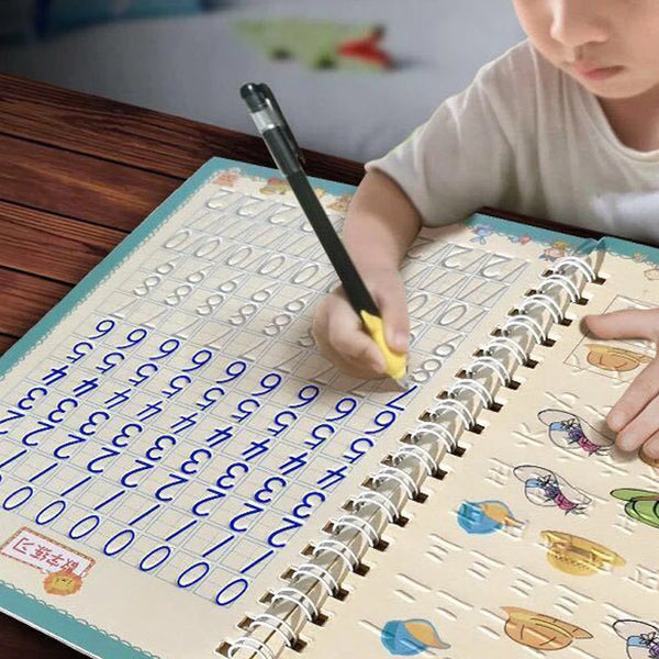 French Calligraphy Arabic Kids Writing Sticker English Magic Copy Book Practice Copybooks Pen Chinese Free Wiping