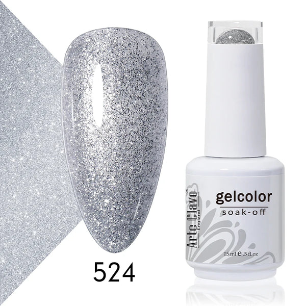ArteClavo 15ml Nude Pink Colors Gel Nail Polish Hybrid Gel Lak Nail Polish New White Nail Art Vernis Varnish UV Top Manicure Set