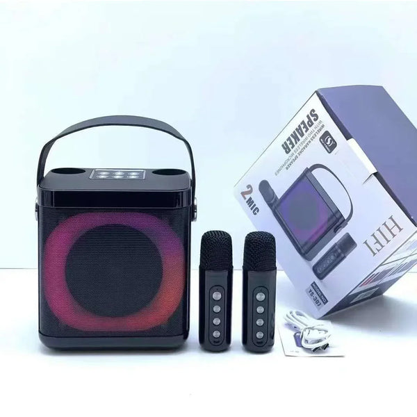 YS-307 Portable Family Karaoke Machine Bluetooth 5.3 Speaker Wireless Microphone Singing Equipment Stereo Bass Subwoofer Karaoke