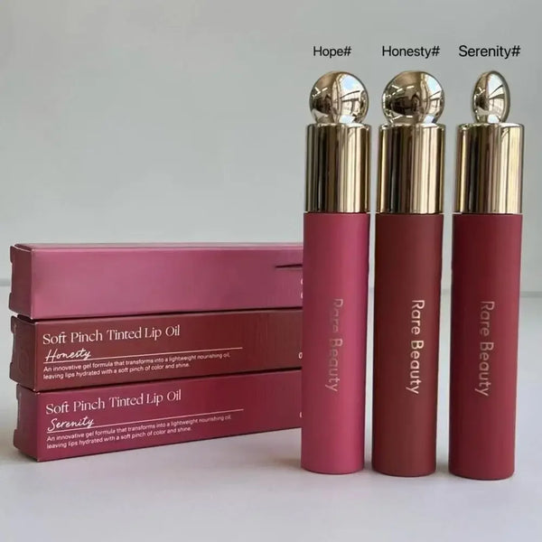 3ml For Rare Beauty Soft Pinch Tinted Lip Oil Liquid Lipstick gloss Honesty Serenity Highlighte Moisturizing Lip Glaze Lip Gloss