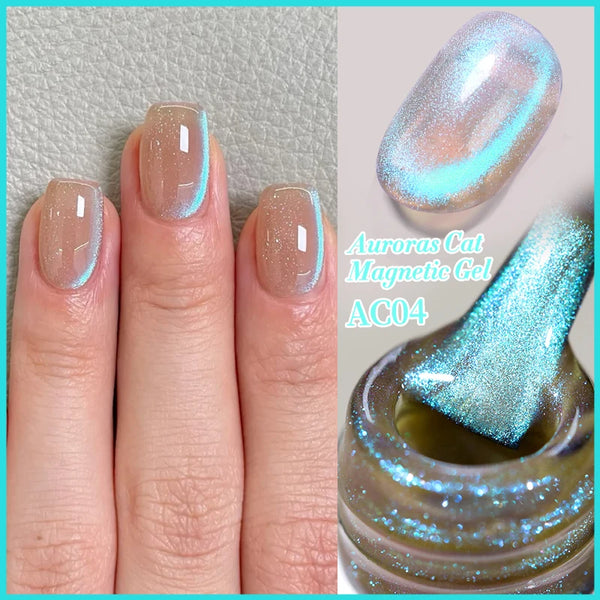 BORN PRETTY Sparkling Glass Bead Cat Magnetic Gel Nail Polish Flash White Spar Red Color Semi Permanent Soak Off UV Gel Varnish