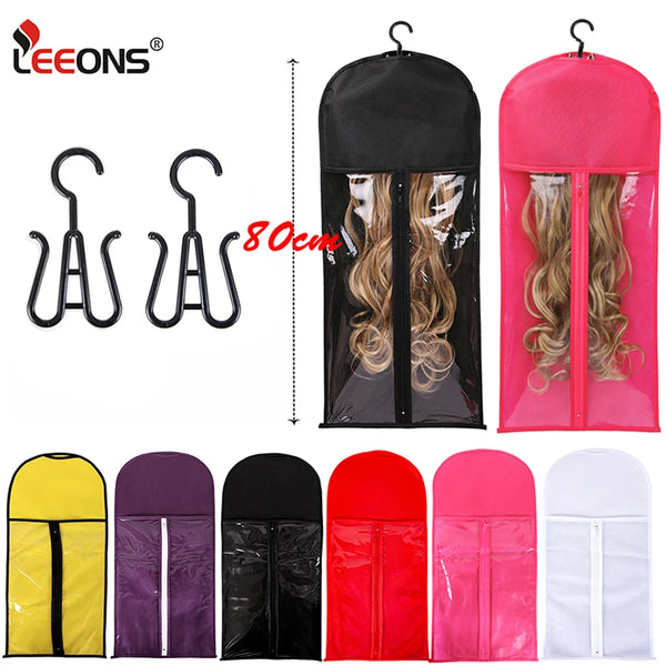 Cusotm Wig Storage Bag With Hanger 60Cm 80Cm Extra Long Wig Storage Bag For Multiple Wigs Hair Extension Storage Bag Dust Proof