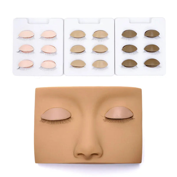 Professional Practice Eyelash Mannequin Head For Training Eyelash Extension With Removable Replacement Eyelids Kit Supplies