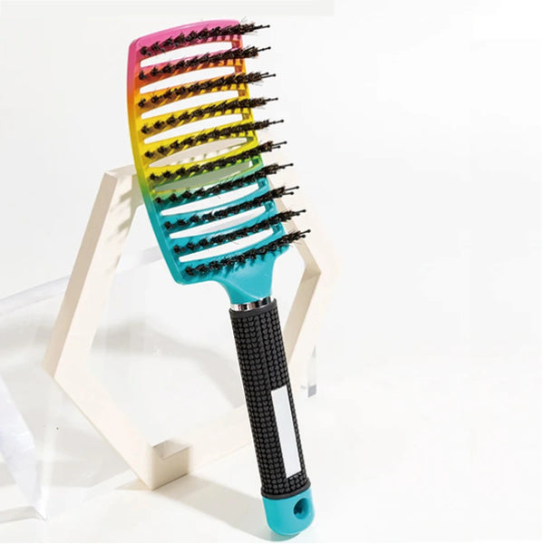 Large Curved Bristle Nylon Comb Hair Scalp Massage Hair Brush Women Root Fluffy Hair Shape Salon Home Hairdressing Styling Tool