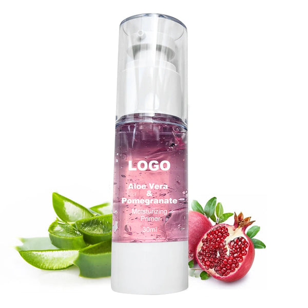 30ml Private Label Face Primer Long Lasting Oil Control Pomegranate Hydrating Moisturizer Custom Logo Makeup Wholesale Vegan