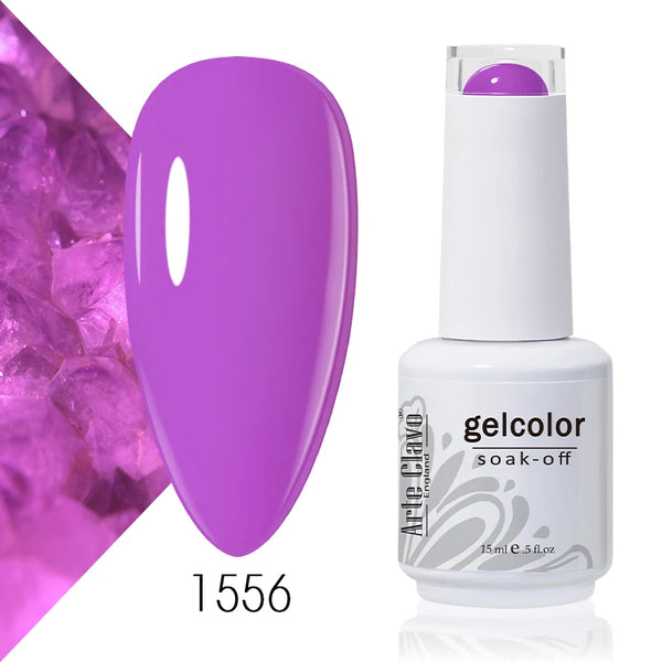 ArteClavo 15ml Nude Pink Colors Gel Nail Polish Hybrid Gel Lak Nail Polish New White Nail Art Vernis Varnish UV Top Manicure Set