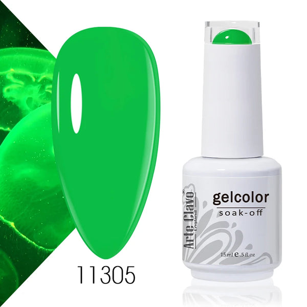 ArteClavo 15ml Nude Pink Colors Gel Nail Polish Hybrid Gel Lak Nail Polish New White Nail Art Vernis Varnish UV Top Manicure Set