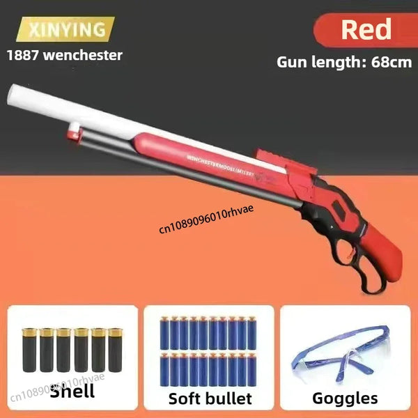 2025 New Winchester 1887 Soft Gun Nylon Shotgun Rifle Rifle Shell Toy Imitation Lever Shotgun Model
