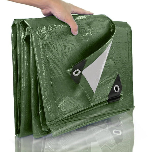 130GSM Double-sided PE Tarpaulin Rainproof Cloth Anti-UV Garden Waterproof Sun Shade Netting Gazebo Canopy Awnings Fence Privacy