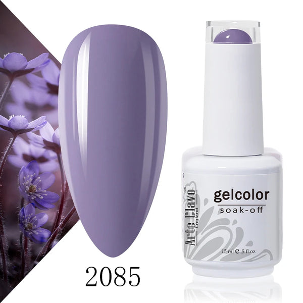 ArteClavo 15ml Nude Pink Colors Gel Nail Polish Hybrid Gel Lak Nail Polish New White Nail Art Vernis Varnish UV Top Manicure Set
