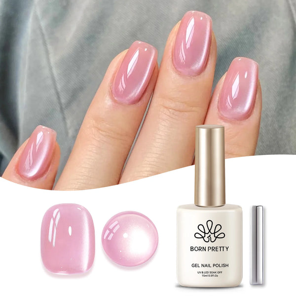 BORN PRETTY 15ml Tuberose Auroras Cat Magnetic Gel Nail Polish Gold Glitter Shine Soak Off UV Gel Nail Art Varnish NailSupplies