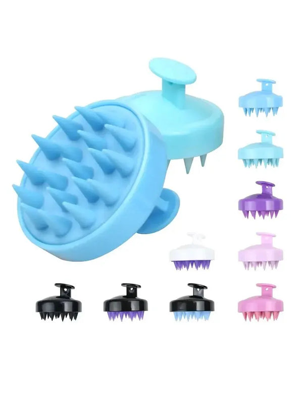 Free Sample Handheld Silicone Scalp Shampoo Massage Brush Washing Shower Hair Scalp Massager Brush Bath Hair Cleaning Brush Comb