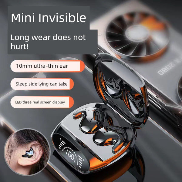 Binaural Bluetooth Headset Wireless Md528 Sleep Side Lying Painless Wear 5.3 in-Ear Music Audio Noise Reduction
