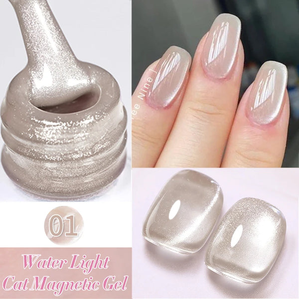 BORN PRETTY Sparkling Glass Bead Cat Magnetic Gel Nail Polish Flash White Spar Red Color Semi Permanent Soak Off UV Gel Varnish