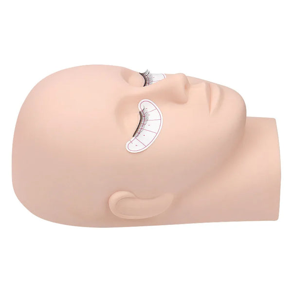 Rubber Practice Training Head Eyelash Extension Cosmetology Mannequin Doll Face Head For Eyelashes Makeup Practice Model