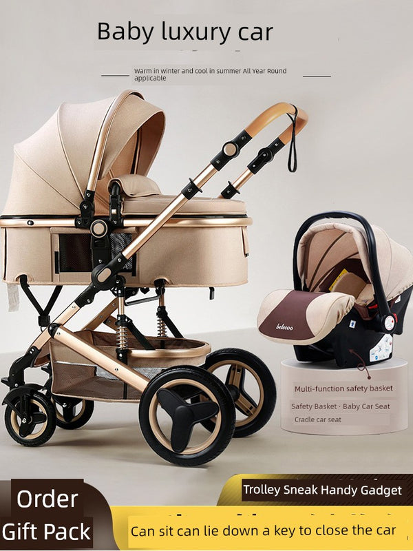 3-Year-Old Lying Four-in-One Shock Absorber Newborn Stroller
