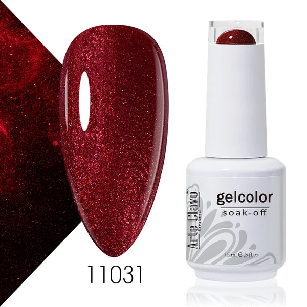 ArteClavo 15ml Nude Pink Colors Gel Nail Polish Hybrid Gel Lak Nail Polish New White Nail Art Vernis Varnish UV Top Manicure Set