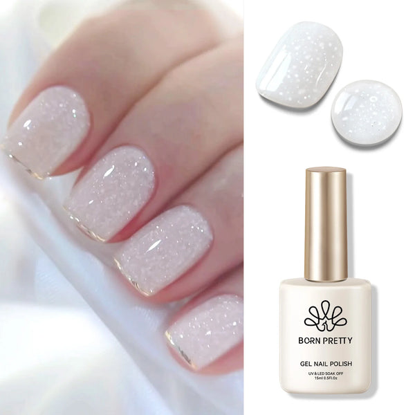 BORN PRETTY 15ml Tuberose Auroras Cat Magnetic Gel Nail Polish Gold Glitter Shine Soak Off UV Gel Nail Art Varnish NailSupplies
