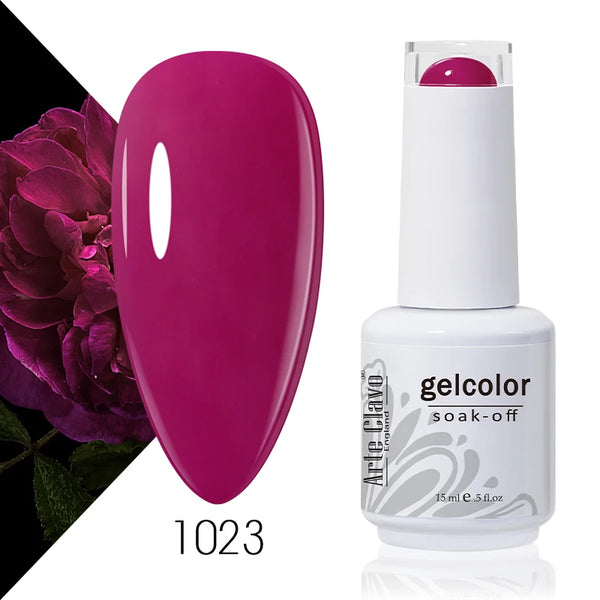 ArteClavo 15ml Nude Pink Colors Gel Nail Polish Hybrid Gel Lak Nail Polish New White Nail Art Vernis Varnish UV Top Manicure Set