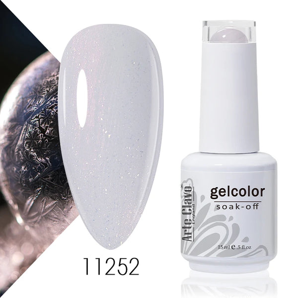 ArteClavo 15ml Nude Pink Colors Gel Nail Polish Hybrid Gel Lak Nail Polish New White Nail Art Vernis Varnish UV Top Manicure Set