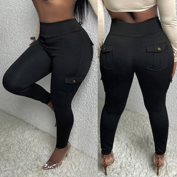 CHRLEISURE Pockets High Waist Gym Leggings Women Skinny Stretch Sport Fitness  Leggings Women Running Outdoors Casual Pants