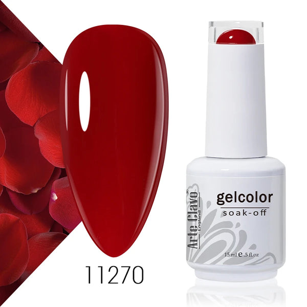 ArteClavo 15ml Nude Pink Colors Gel Nail Polish Hybrid Gel Lak Nail Polish New White Nail Art Vernis Varnish UV Top Manicure Set