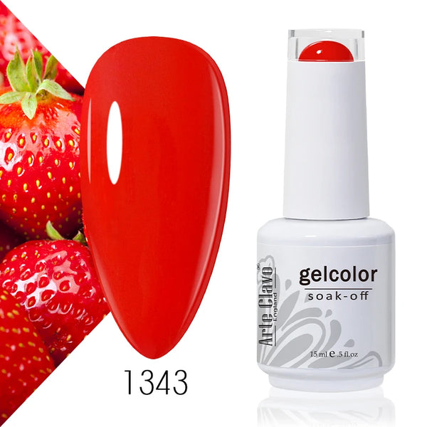 ArteClavo 15ml Nude Pink Colors Gel Nail Polish Hybrid Gel Lak Nail Polish New White Nail Art Vernis Varnish UV Top Manicure Set