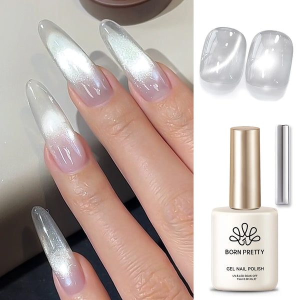 BORN PRETTY 15ml Tuberose Auroras Cat Magnetic Gel Nail Polish Gold Glitter Shine Soak Off UV Gel Nail Art Varnish NailSupplies