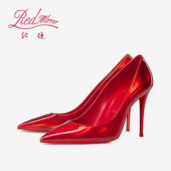 Spring Autumn Shoes Woman 2024 Trend Luxury Brand Pumps Red Shiny Bottom Pointed Toe High Heels Party Elegant Ladies Shoes Women