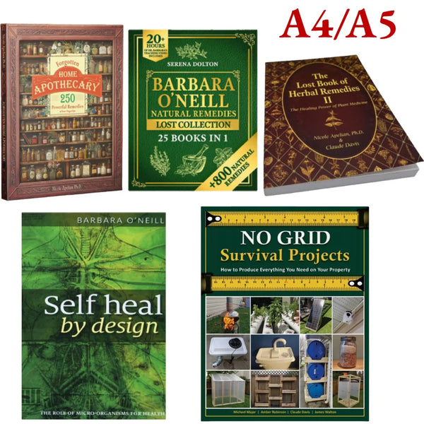 1pc Forgotten Home Apothecary 250Powerful Healing Secrets Natural Remedies Self Heal by Design Survival Projects In English Book