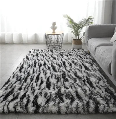 Soft Fluffy Area Rug Shaggy Living Room Carpet Fuzzy Grey purple Rugs Anti-Skid Furry Comfy Bedroom Rugs Home Decor Floor Carpet