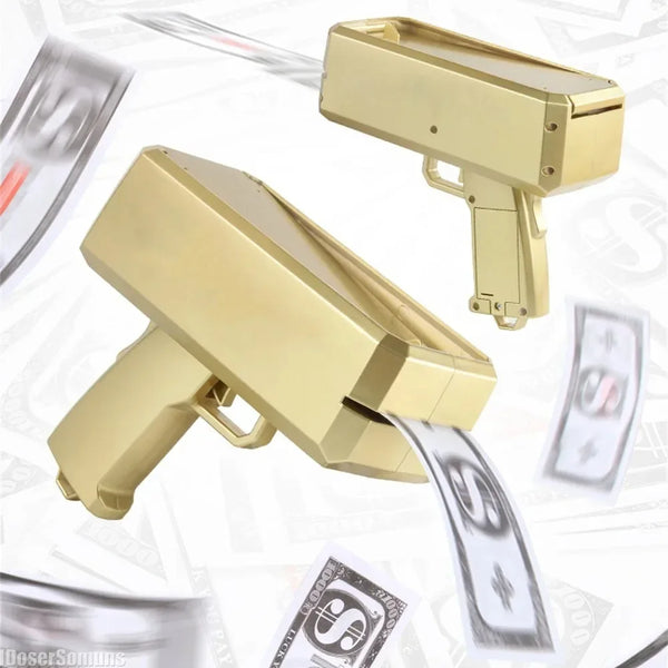 Party Golden Money Gun Toy Banknote Gun Game Toys Pistol for Cash Funny Toys Wedding Golden Money Gun Celebrate Toy