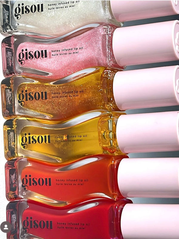Gisou Honey Strawberry Infused Hydrating Lip Oil Nourishing Lip Moisturizer Shine Smooth Clear Shimmer Lipstick Care For Women